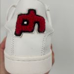 White and Red Love Embroidered Women's Sneakers Size 10 Photo 8