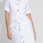 New York And Company Gabrielle Union White Shirt Dress Photo 0