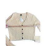 Windsor  size medium yellow fluffy cardigan v neck front sweater NWT Photo 6