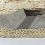 Vince  Sneakers Womens 8M Gray Beige Wilden Suede Leather Platform Espadrille Photo 5