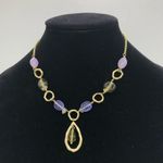 Lia Sophia  Purple Faux Jade w/gold tone chain Photo 0