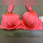 A.CHE NWT Women’s Viona Top Coral Swimsuit Bikini Top Size 32DD,‎ 34D, 36C, 38B Pink Photo 2