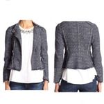 Rebecca Taylor  Tweed Moto Zip Up Jacket Size 0 Photo 1