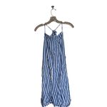 Vitamin A NWT  Ophelia Linen & Organic Cotton Cover-Up Overalls COASTAL Stripe L Photo 3