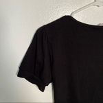 Caution to the Wind  Faux Wrap Crop Top Black Ribbed Photo 6