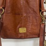Fossil  Brown Leather shoulder crossbody bag purse Photo 4