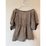 Free People  Puff Sleeve Tie Front Floral Scoop Neck Blouse Multi Women's Small Photo 1