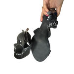 Calvin Klein  Salas Black White Logo Sandals Heels Size 8 Photo 1