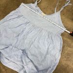 Handmade OFFON Clothing light blue linen mini sun dress Photo 2