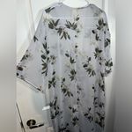 Lucky Brand  Long Pale Blue Lightweight Floral Duster Cardigan Pullover Size OS Photo 11