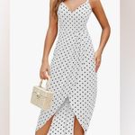 Amazon Womens size Large Spaghetti Straps Spotty Maxi Dress Deep V Neck Party Dress NWT Photo 0