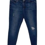 Vintage America Blues Stretch Denim Cropped Skinny Jeans Mid Rise Size 8/29 Medi Blue Photo 0