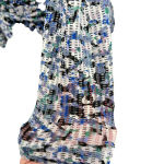 Reiss  Fox Mesh Lace Crochet Bodycon Dress Blue Tropic Print Size US‎ 6 Photo 9