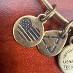 ALEX AND ANI  Aunt Charm‎ Bangle Bracelet Gold Tone American Flag Energy Photo 3