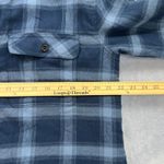 Eddie Bauer  Flannel Shirt‎ Jacket Sherpa Lined Blue Plaid Button Up Womens M Photo 5