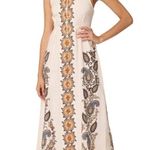 Cleobella Jolene Veneto Paisley Ivory Ankle Midi Linen Dress Boho Indie Cottage Photo 0