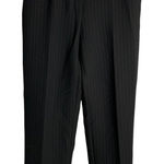 Joe Benbasset  Straight Leg Dress Pants 0 Black Pin Stripe Pockets Low Rise Photo 0