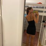 Black Ruched Mini Dress Size XXS Photo 1