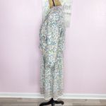 Vintage Shrader Sport Paisley Floral Knife Pleat Midi Skirt Set Cream Multi 6P Pink Photo 1