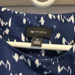 AB Studio  size 6‎ Blue and White Zipper shoulder sleeveless dress Photo 2