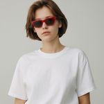 Free People NWT Two Tone Square in Red with Blue Photo 0