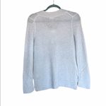 Ecru NWT  Mohair Blend Knit Lightweight Sweater V Neckline Metallic Photo 5