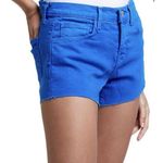 L'Agence L’AGENCE Audrey Jean Shorts Mid Rise Cut Off Blue Stretch Denim US 25 NWT Photo 1