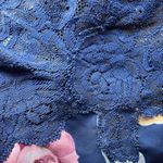 Victoria's Secret Sheer Blue Floral w/ Lacy Bust Chemise Babydoll Nightie size M Photo 2