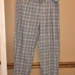 Kendall + Kylie Plaid belted trouser pants grey Large Photo 1