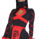 NWT 3 Piece Ninja Costume Set Black Photo 0