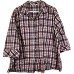 Riders By Lee Women's Riders Lee Pink Purple Plaid Button Down Casual Shirt Size 2X EUC #6614 Photo 0