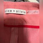 Alice + Olivia  $395 Deanna Pink Rose Wide Leg Satin Pants Feminine Coquette Photo 7