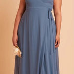 Birdy Grey Cindy Chiffon Wrap Maxi Bridesmaid Dress in Twilight Sz 2X NEW Photo 0