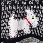 Vintage Scottie Dog Sweater Cardigan Black Photo 1