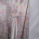 Vintage Cottagecore Floral Print Nightgown Slip Maxi Dress with Lace Detailing‎ White Size M Photo 3