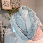 Peace & Pearls  Scarf Infinity Faux Fur Gray Plush Womens Photo 5