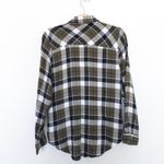 Zara Womens Shirt Size S Green Plaid Flannel Long Sleeve Beaded Grunge Indie Y2K Photo 4