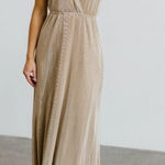 Baltic Born NWT  Athena Ribbed Maxi Dress Women's Gold Size Small Photo 0