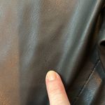 ZARA  Faux Leather Pants Black Straight Leg High Rise Size 4 Photo 9