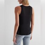 EXPRESS Relaxed Mesh Scoop Neck Top Black Size M NWT Photo 2