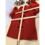 Old Navy  Pea Coat XL Pocket Long Sleeve Wool Blend Double Breasted Red Pocket Photo 8