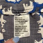 Crown & Ivy Blue and White Elephant Print Blouse size M Photo 6