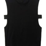 Theory Women's Black Sleeveless Top Size Small Side Cut-Outs Contemporary Photo 0