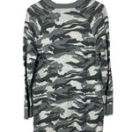 Lucky Brand Gray & White Camo Button Front Cardigan Sweater M Photo 2
