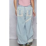 POL -Jogger pants in double gauze, embroidery detail Photo 4