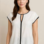 Tommy Hilfiger NWT Newport white blouse Sz M Photo 0