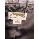Michael Kors Vintage 100% Leather Crocodile Embossed Double Breasted Coat Jacket Photo 7