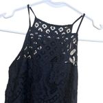 EXPRESS 506. crochet black knee length high neck dress sz 4 Photo 3