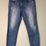 Moussy Vintage Distressed Frayed Hem Skinny Jeans Size 25 Blue Photo 0