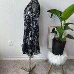 Alice + Olivia Gaston Blouson Sleeve Stretch Silk Wrap Dres Photo 2